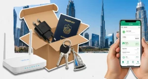 Person setting up DEWA, Wi-Fi, and Emirates ID after moving to Dubai