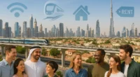 Diverse expats exploring top residential neighborhoods in Dubai