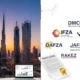 Split-screen comparison of Free Zone and Mainland business setup in Dubai