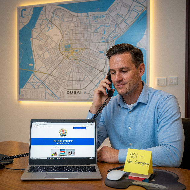 Expat calling Dubai Police 901 for a non-emergency query