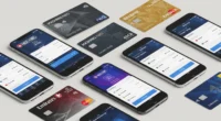 Expats opening bank accounts in Dubai using smartphones with digital banking apps