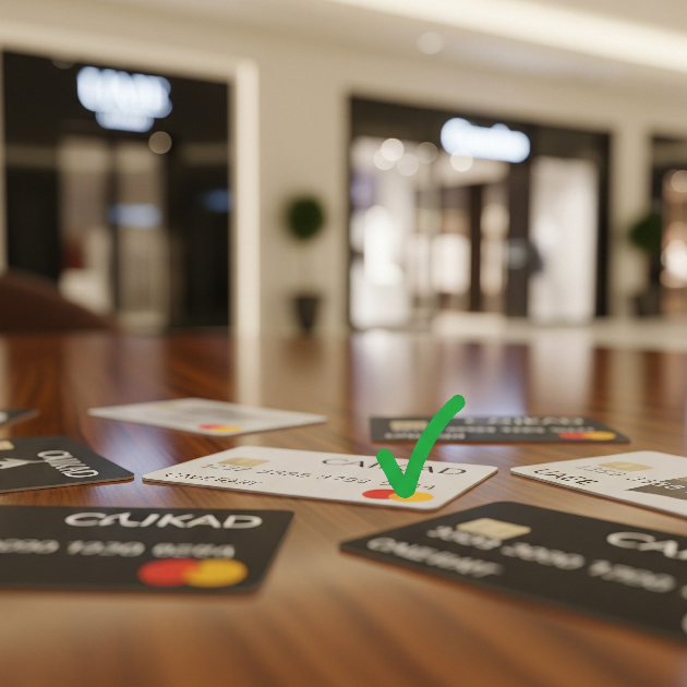 Selection of UAE credit cards with one card highlighted as best