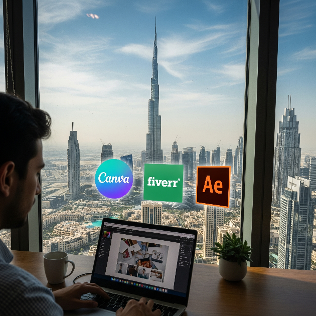 Freelance content creator working in Dubai