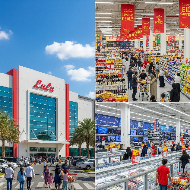 Lulu Hypermarket Dubai with budget deals and diverse shoppers