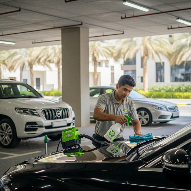 Mobile car wash service in Dubai