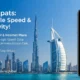Featured image showing Dubai skyline with SIM card and smartphone for fast internet plans
