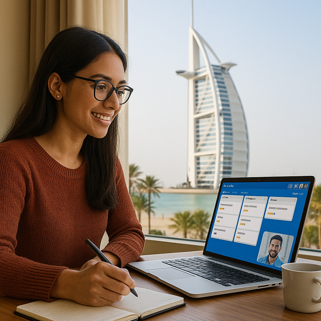 Virtual assistant working remotely for Dubai entrepreneurs
