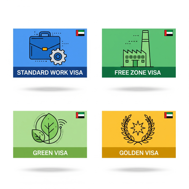 UAE employment visa types for expats